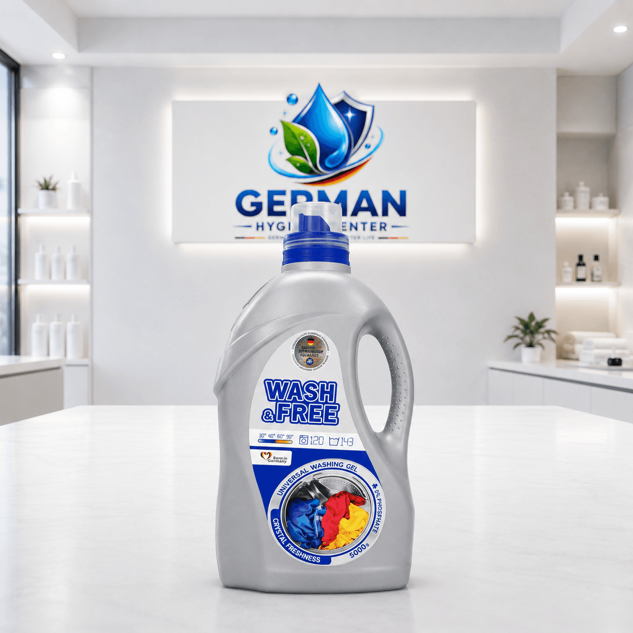 Wash&Free უნივერსალური სარეცხი გელი Crystal Freshness